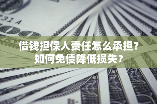 北京借钱担保人责任怎么承担？如何免债降低损失？