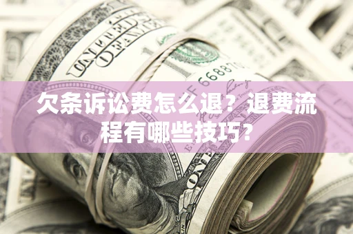 北京欠条诉讼费怎么退？退费流程有哪些技巧？