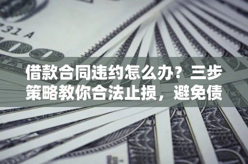 北京借款合同违约怎么办？三步策略教你合法止损，避免债务危机升级